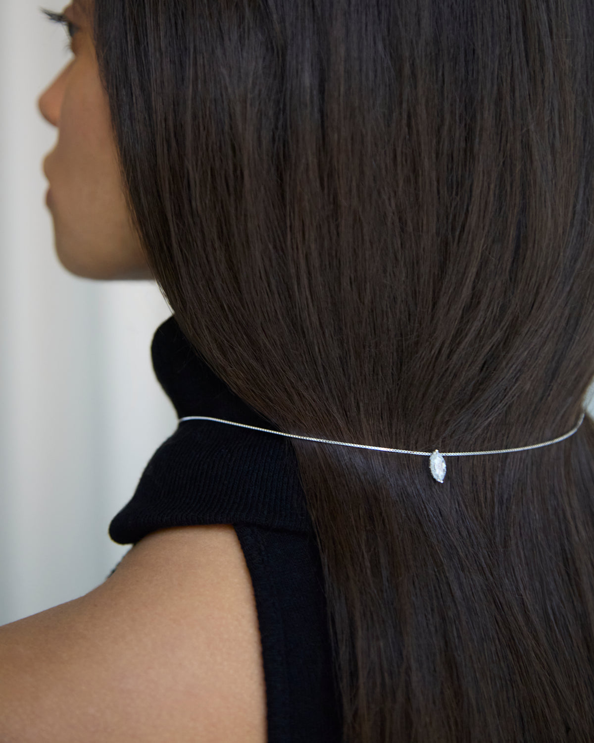 Selene Necklace on model